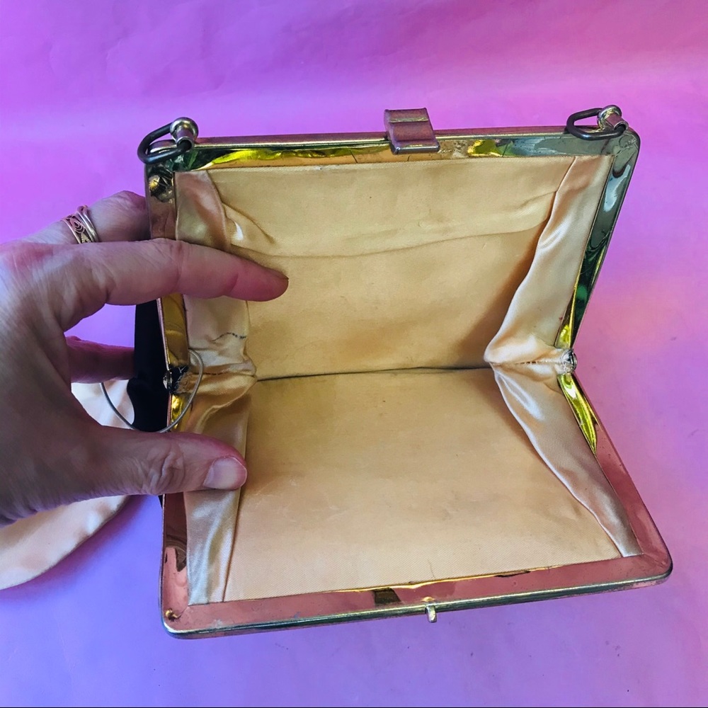 Vintage black/gold mini bag with coin purse - Picture 12 of 15